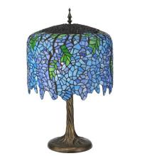 Meyda Blue 118689 - 28" High Tiffany Wisteria Table Lamp