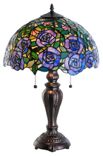 Meyda Blue 138584 - 24"H Rosebush Table Lamp