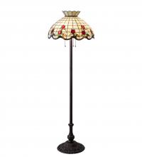 Meyda Blue 153948 - 62" High Roseborder Floor Lamp