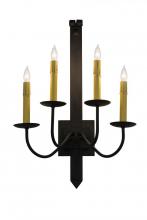 Meyda Blue 166717 - 16" Wide Primitive 4 Light Wall Sconce