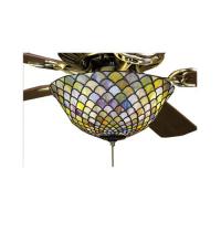 Meyda Blue 27451 - 12"W Fishscale Fan Light Fixture