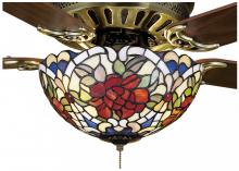 Meyda Blue 27458 - 12"W Renaissance Rose Fan Light Fixture