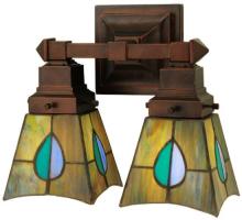 Meyda Blue 31230 - 12"W Mackintosh Leaf 2 LT Wall Sconce.609