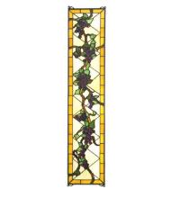 Meyda Blue 79792 - 8"W X 36"H Jeweled Grape Stained Glass Window