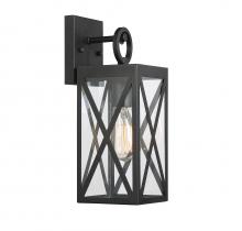 Savoy House Meridian CA M50027BK - 1-Light Outdoor Wall Lantern in Black