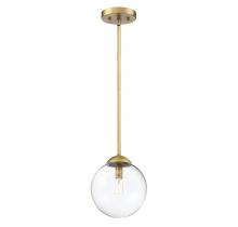 Savoy House Meridian CA M70067NB - 1-Light Mini Pendant in Natural Brass