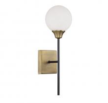 Savoy House Meridian CA M90003-79 - 1-Light Wall Sconce in Oiled Rubbed Bronze with Natural Brass