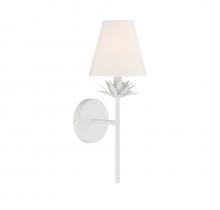 Savoy House Meridian CA M90077WH - 1-Light Wall Sconce in White