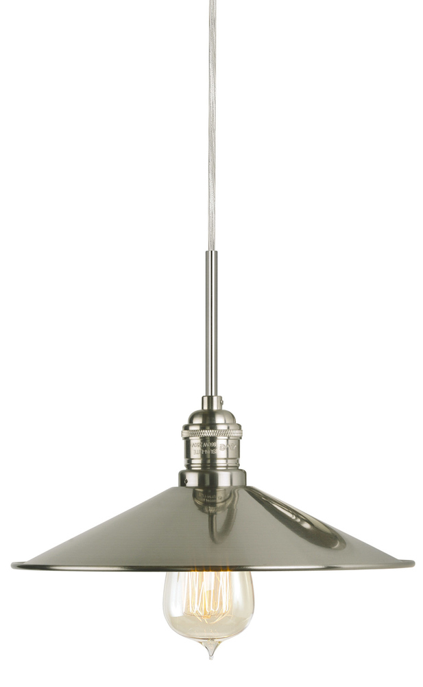 Pendant Dim Sum II Satin Nickel  Black Cord