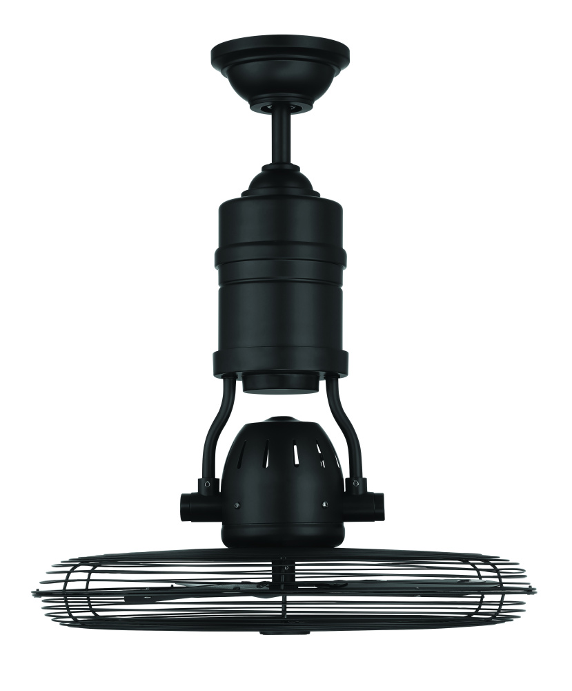 18" Rotating Cage Ceiling Fan, Damp Rated
