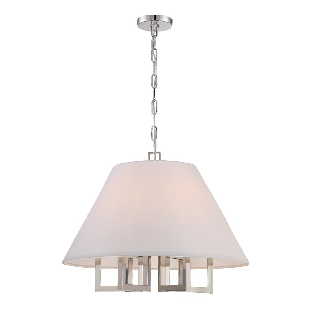 Libby Langdon for Crystorama Westwood 6 Light Polished Nickel Chandelier