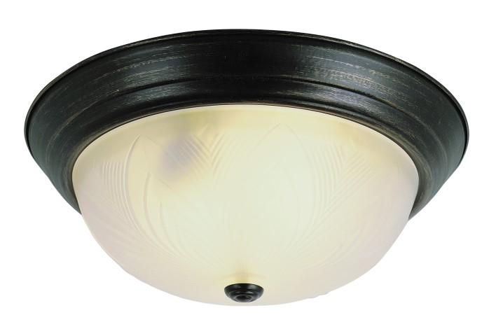 2LT FLUSHMOUNT-MED-FROSTED GLA