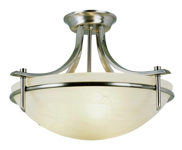 3LT SEMI-FLUSHMOUNT-MARBLEIZED