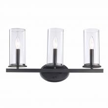 Trans Globe 71733 BK - 3LT VANITY-CANDEL-CLEAR GLASS-