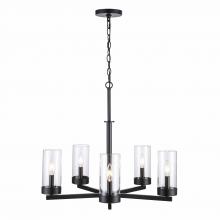 Trans Globe 71735 BK - 5LT CHAND-CANDEL-CLEAR GLASS-B