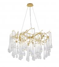 Bethel International CN22C31G - Chandelier Aluminum & Glass