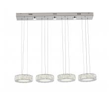 Bethel International FT15-4 - Metal and Crystal LED Island Lighting