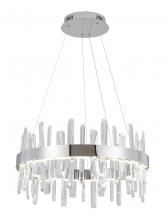 Bethel International FT70C24CR - Stainless Steel and Crystal LED Chandelier