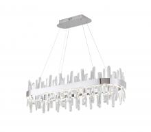 Bethel International FT74C40CR - Stainless Steel and Crystal LED Chandelier