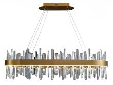 Bethel International FT74C40G - Stainless Steel and Crystal LED Chandelier