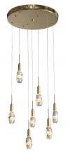 Bethel International FT86C18A - Aluminum and Glass LED Chandelier