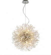 Bethel International GL85C24CH - 16-Light Chrome Stainless Steel Chandelier With Clear Crystal Accents