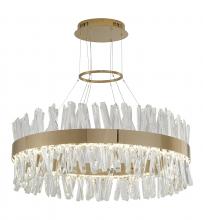 Bethel International LX61C32G - Stainless Steel and Crystal LED Chandelier