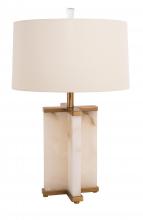 Bethel International MTL05PQ-GD - Gold and White Table Lamp