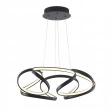 Bethel International OC08C27B - Matte Black LED Chandelier