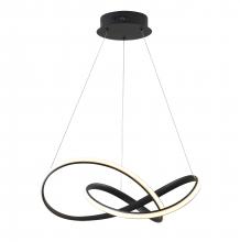 Bethel International OC09C23B - Matte Black LED Chandelier