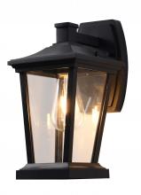 Bethel International TD27W7MBLK - Metal and Glass Outdoor Wall Sconce