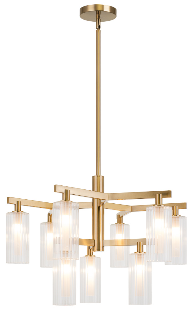 Kristof Aged Gold Brass Chandelier