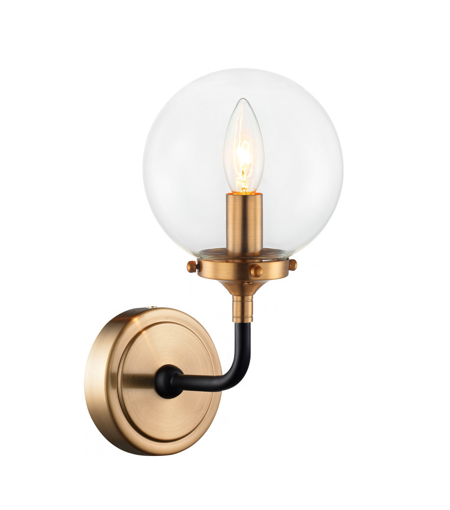 Particles Aged Gold Brass Wall Sconce