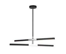 Matteo Lighting C64738MBCH - Lineare Matte Black and Chrome Pendant