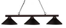 Z-Lite 155-3BRZ-MBRZ - 3 Light Billiard