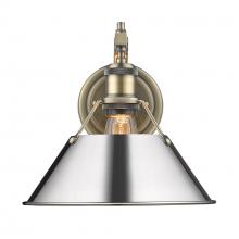Golden Canada 3306-1W AB-CH - Orwell 1-Light Wall Sconce in Aged Brass with Chrome