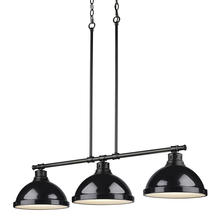 Golden Canada 3602-3LP BLK-BK - Duncan 1-Light Pendant with Chain in Rubbed Bronze with Pewter