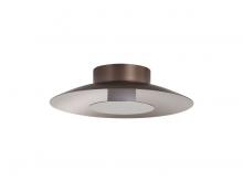 Golden Canada 6400-FM12 CS-CS - Luma LED Flush Mount - 12" in Coffee Silver with Coffee Silver Shade