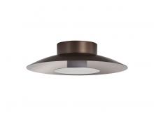 Golden Canada 6400-FM12 CS-SAN - Luma LED Flush Mount - 12" in Coffee Silver with Sand Nickel Shade