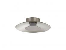 Golden Canada 6400-FM12 SAN-CS - Luma LED Flush Mount - 12" in Sand Nickel with Coffee Silver Shade