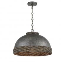 Savoy House Canada 7-748-3-179 - Tripoli 3-Light Pendant in Mottled Zinc with Gray Rattan
