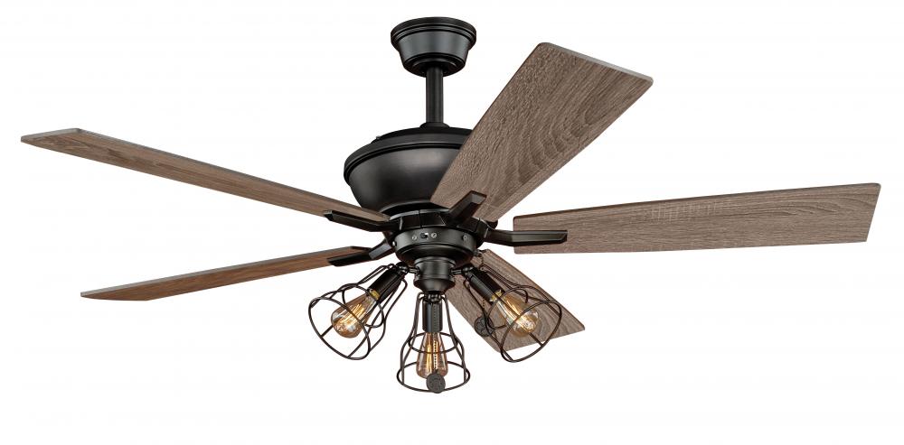 Vaxcel International F0042 52 in. Clybourn Ceiling Fan, Bronze Vaxcel International F0042 52 in. Clybourn Ceiling Fan, Bronze