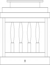 Arroyo Craftsman BOC-14CLR-BK - 14" Bournemouth Column Mount