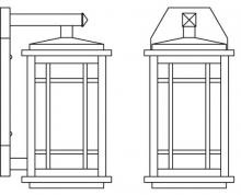 Arroyo Craftsman AVB-6F-P - 6" avenue wall bracket