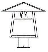 Arroyo Craftsman CP-12ECR-S - 12" carmel post mount without overlay (empty)