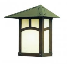 Arroyo Craftsman EW-7PFM-P - 7" evergreen flush wall mount with pine needle filigree