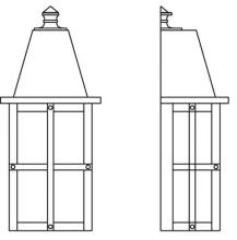 Arroyo Craftsman HW-6OF-BZ - 6" hartford flush wall mount