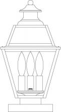 Arroyo Craftsman INC-8GRCS-RC - 8" inverness column mount with glass roof