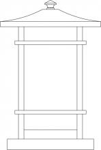 Arroyo Craftsman KAC-7TSWO-RC - 7" katsura column mount with toshi overlay