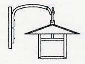 Arroyo Craftsman MB-12TGW-P - 12" monterey wall mount with t-bar overlay